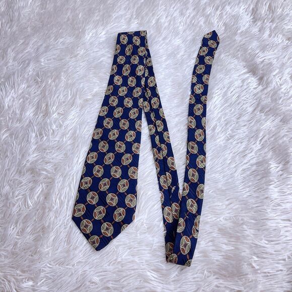 Robert Talbott Best Of Class Nordstrom Silk Tie Blue Abstract 58" 3.75" - Picture 1 of 5